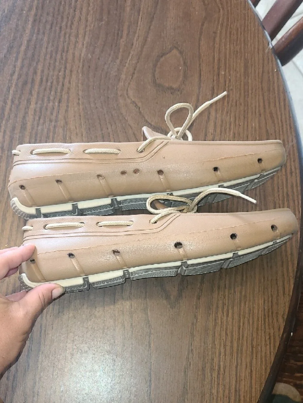 Tucket Giller Khaki & Vanilla Deck Boat Driver Shoes Men's Size 9